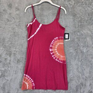 Wild & Free Dress Womens Small Fuchsia Pink Tie Dye Tank Strappy Summer NWT